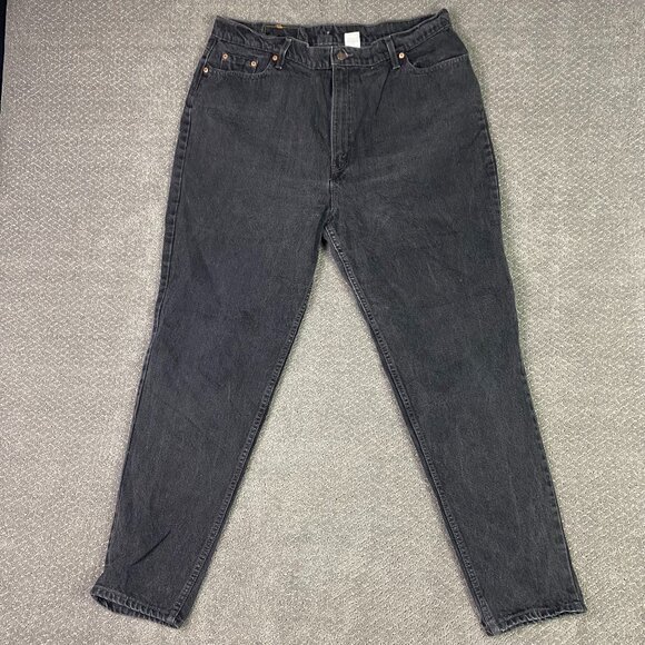 Vintage Levi's 550 Jeans Womens 22W Fit 39 x 31.5 Black Relaxed Fit Tapered Leg - Picture 1 of 14